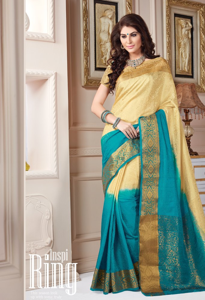 Double Blouse Designs Net Saree