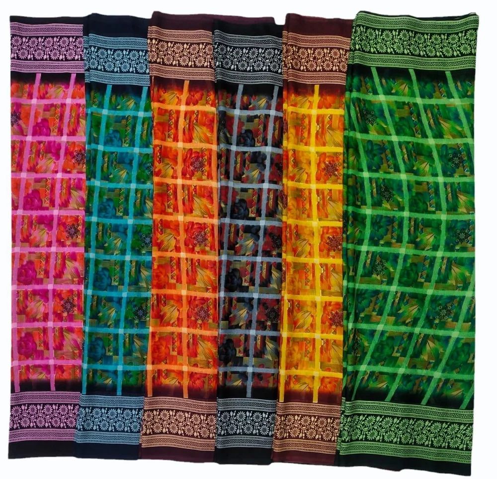 Henna Green Reniyal Printed Saree