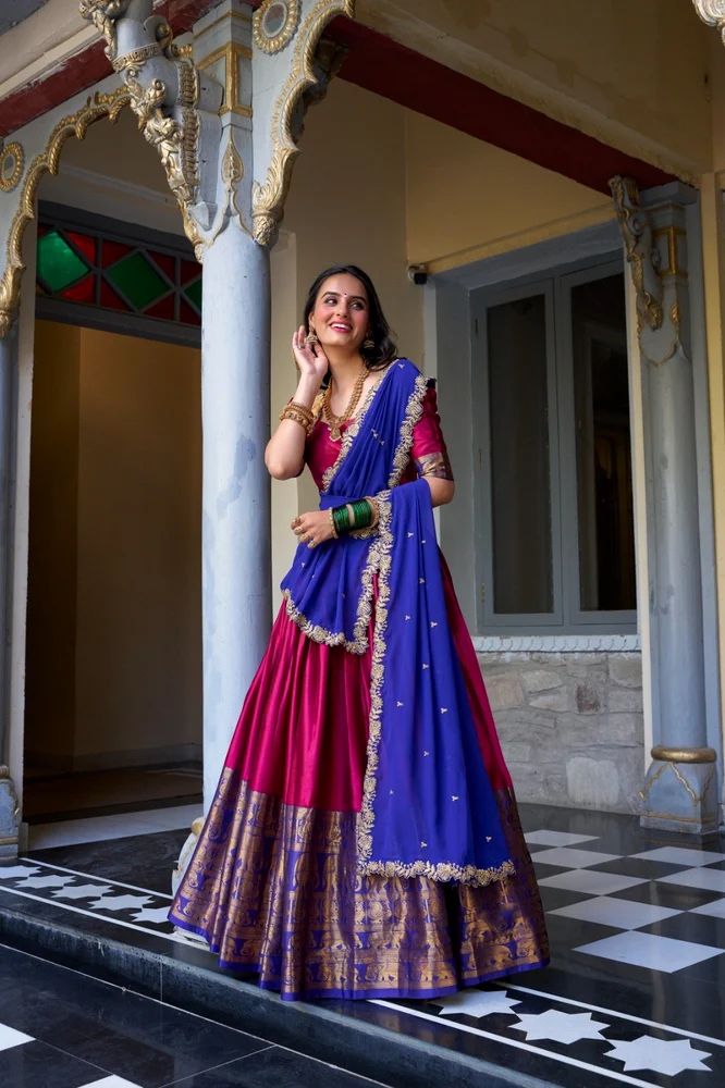 Narayan Pattu Lehenga Choli with Zari Weaving Work Premium Traditional Wear