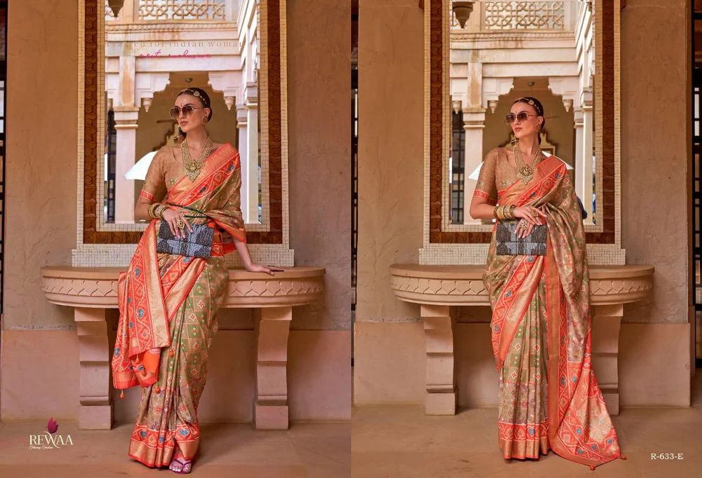 Ladies Designer Rewaa Silk Saree Wholesale Catalog