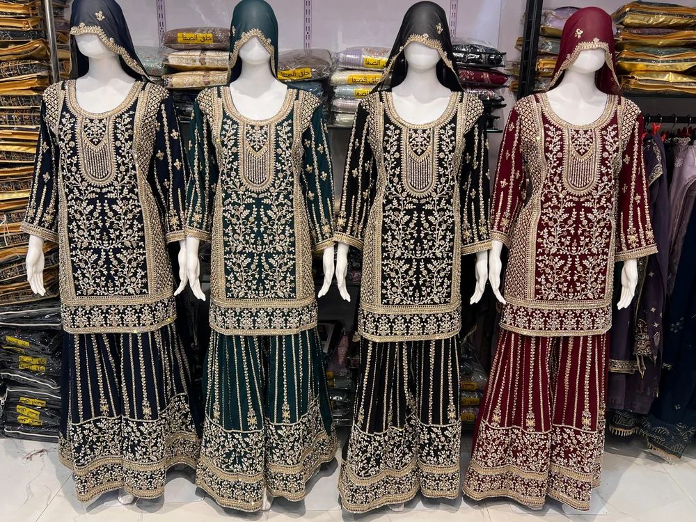 Designer Embroidered Sharara Suit
