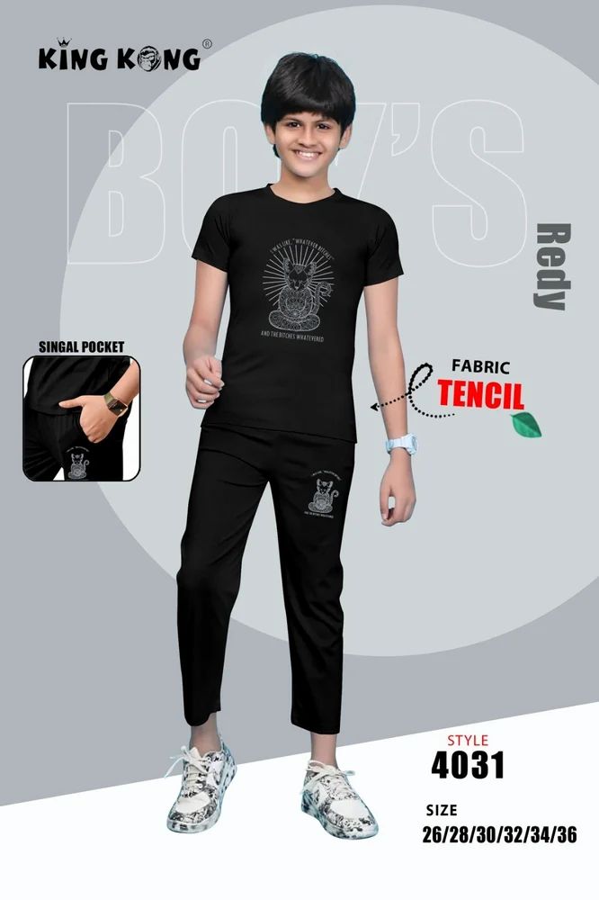 Boys Tencil Sleepwear Set Comfortable T-Shirt & Pants or Nightsuit  (26-36)