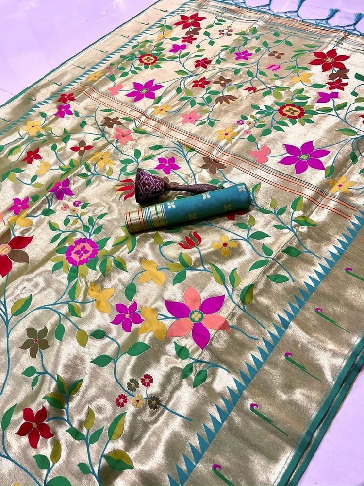 PURE SOFT KANCHIVRAM BROCKET PETHANI SILK SAREE AT WHOLESALE PRICE