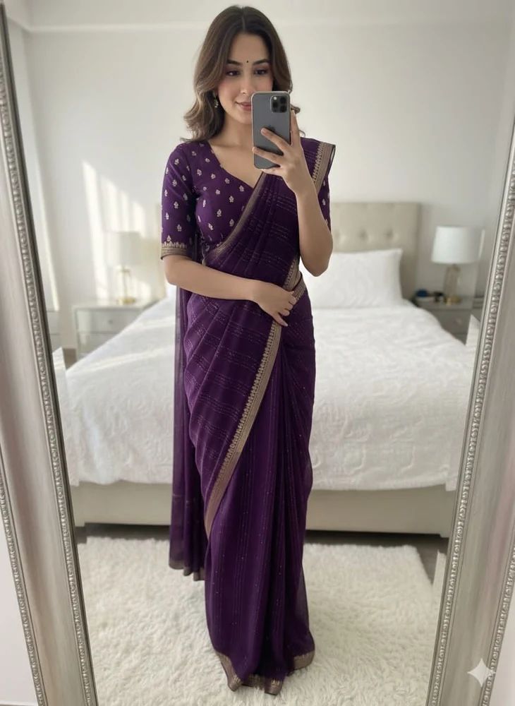 Pure Viscose  Weaving  Jacquard Saree
