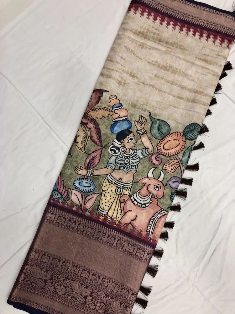 Kalamkari Soft Silk Saree