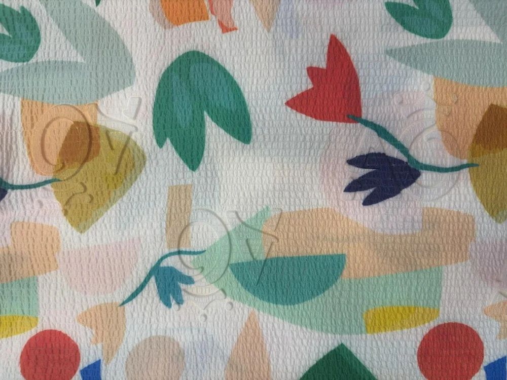 Cotton Punching Bubble Printed Fabric