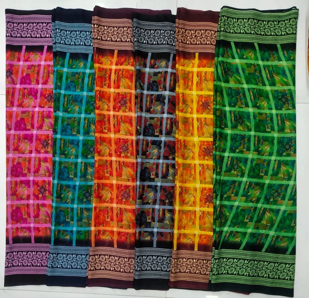 Reniyal Printed Saree With Blouse