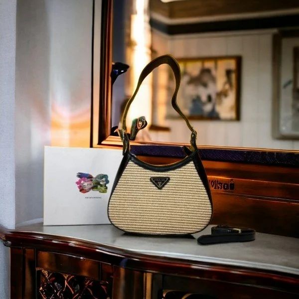 Prada Jute Shoulder Bag