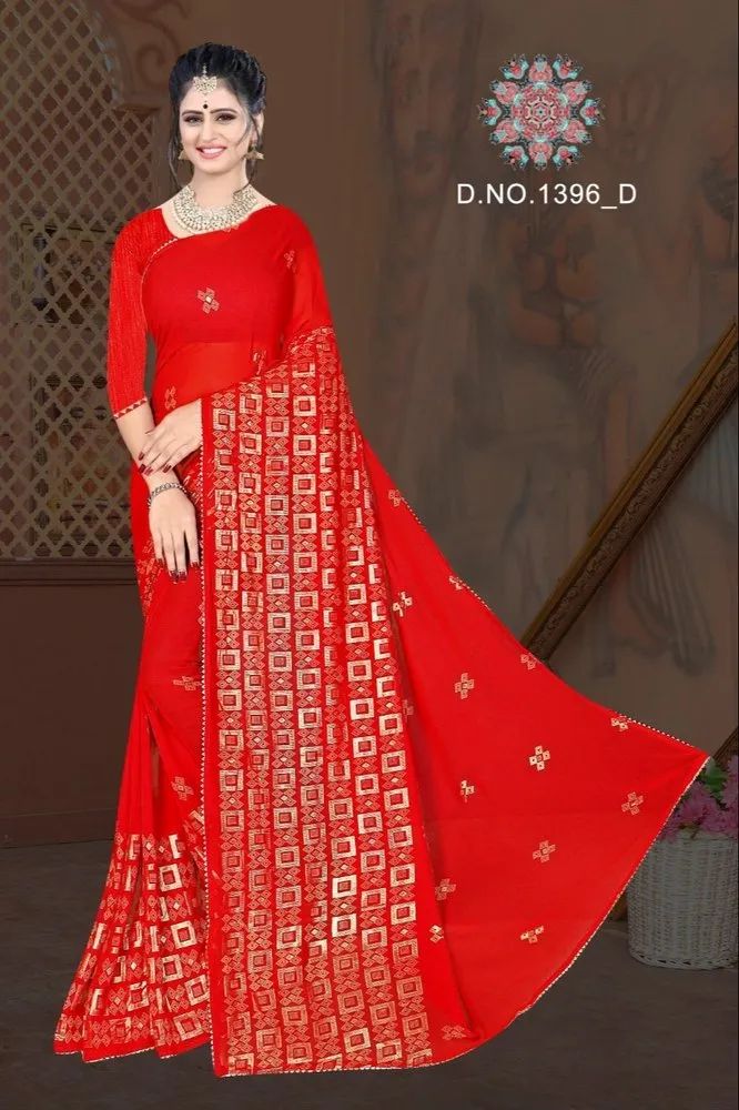 Foil Printed Saree