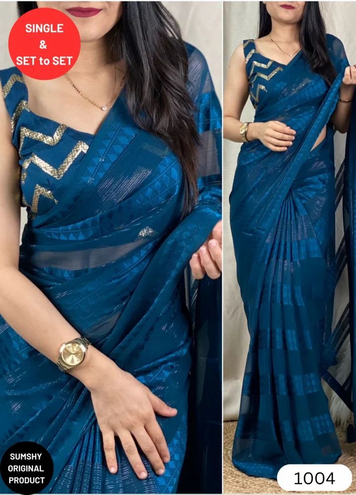 Sumshy 6 Color Georgette Saree Wholesale