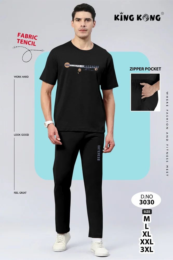 Men's Tencel Pajama & T-Shirt Nightwear Set - Sizes M to 3XL, Ultimate Comfort