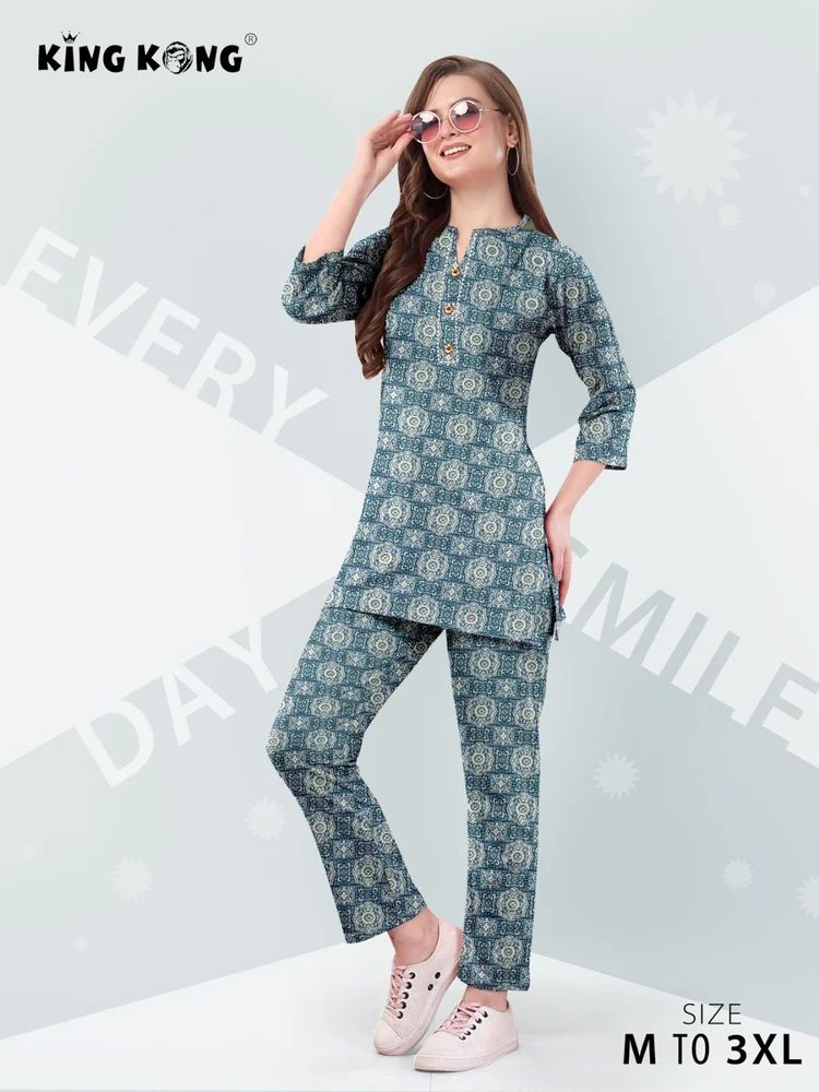 Women Rayon Printed Co-Ord Set (M to 3XL Size)