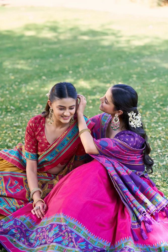 Ladies Silk Printed Lehenga Choli