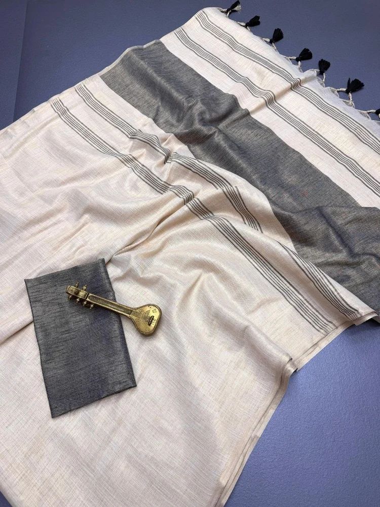 Pure Mysore Silk Soft Linen Saree