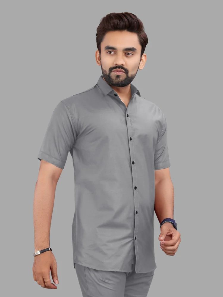 Half Plain Shirt For Man