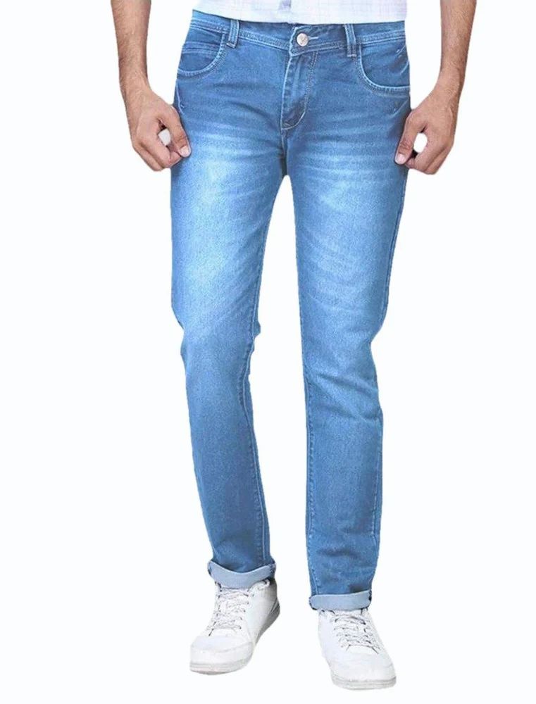 Faded Slim Fit Blue Denim Jeans