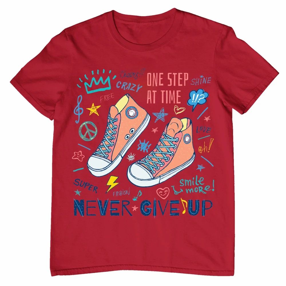Red  Boys Cotton T Shirt