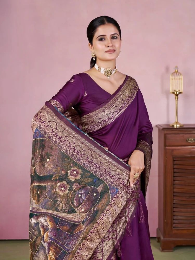 Jecqaurd Dola Silk Saree