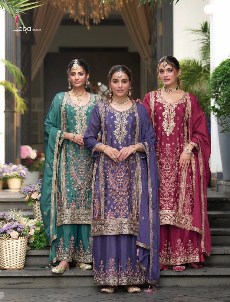 Fancy Top Palazzo And Dupatta Set