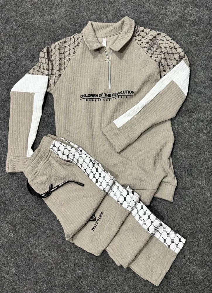 Premium Men Printed CoOrd Track Suit Set