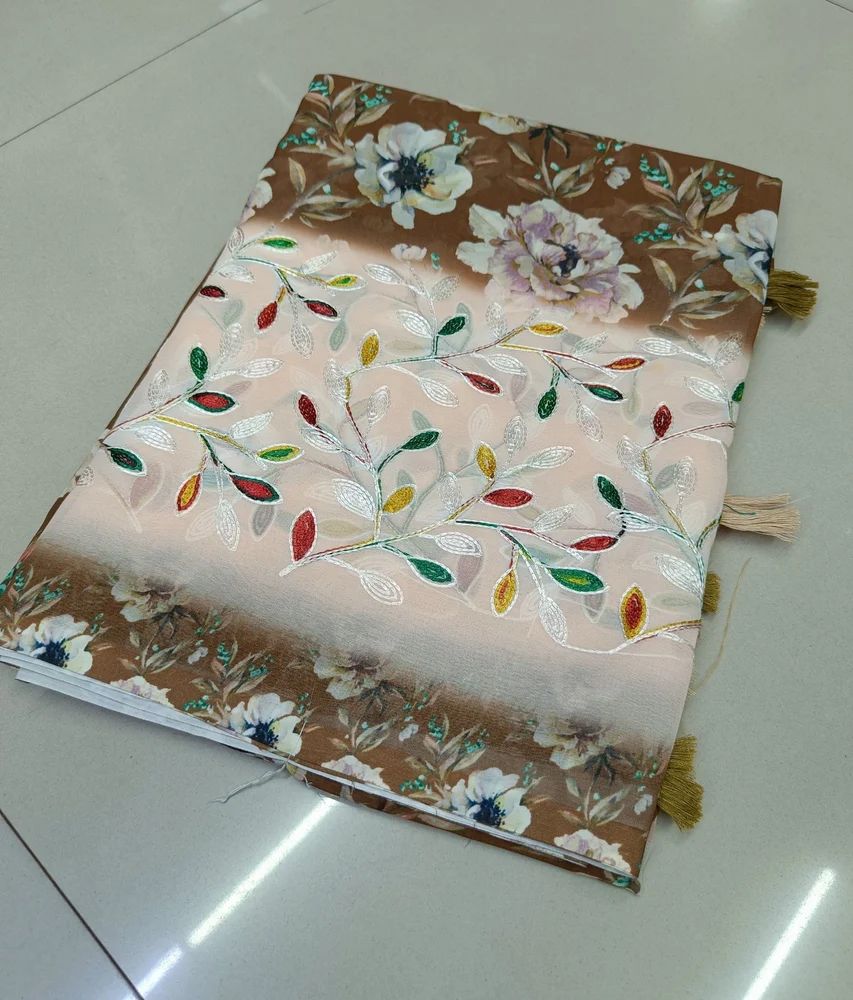 Party Wear Floral Print Saree