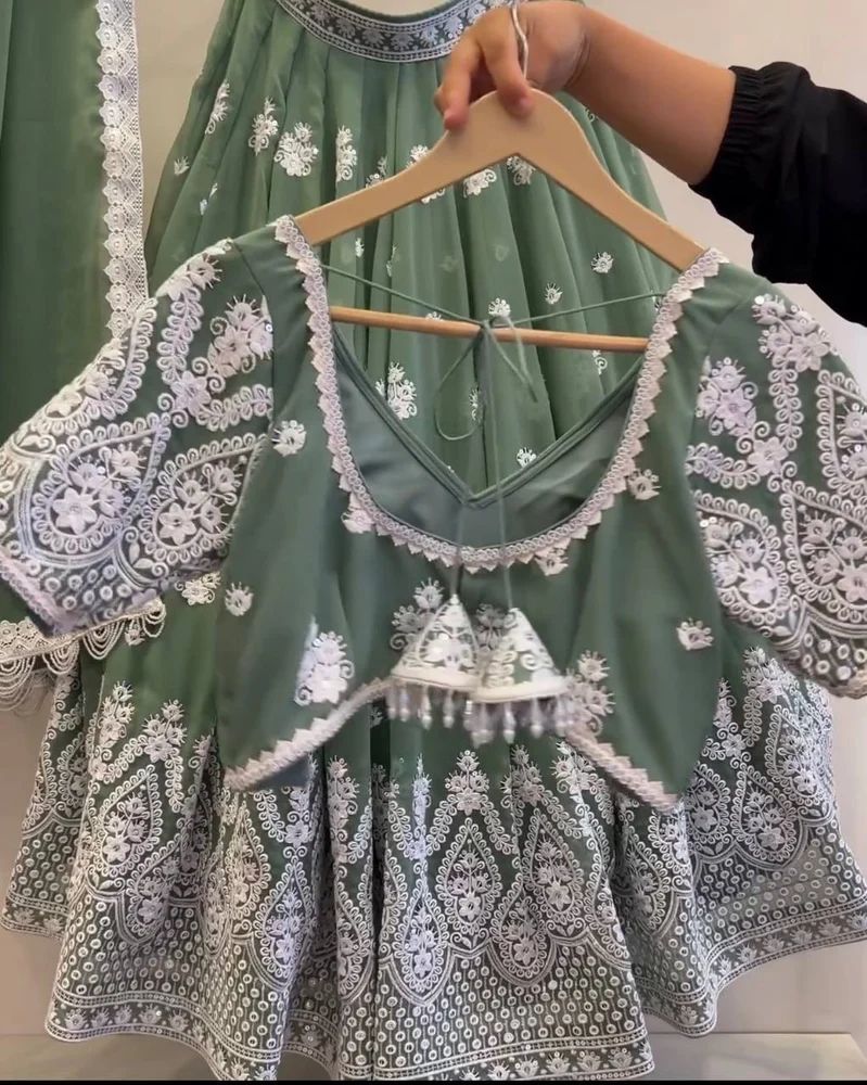 Faux Georgette Designer Lehenga Set