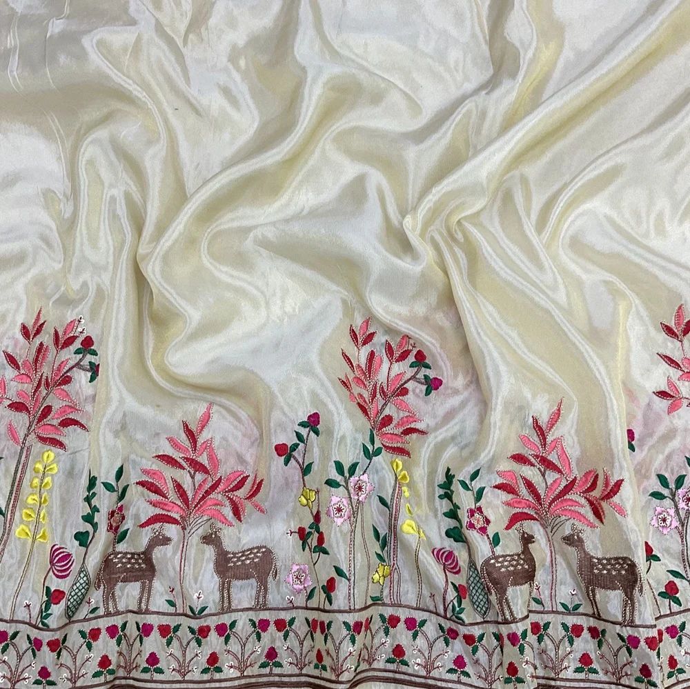 Designer Tissue Silk Lehenga Fabric