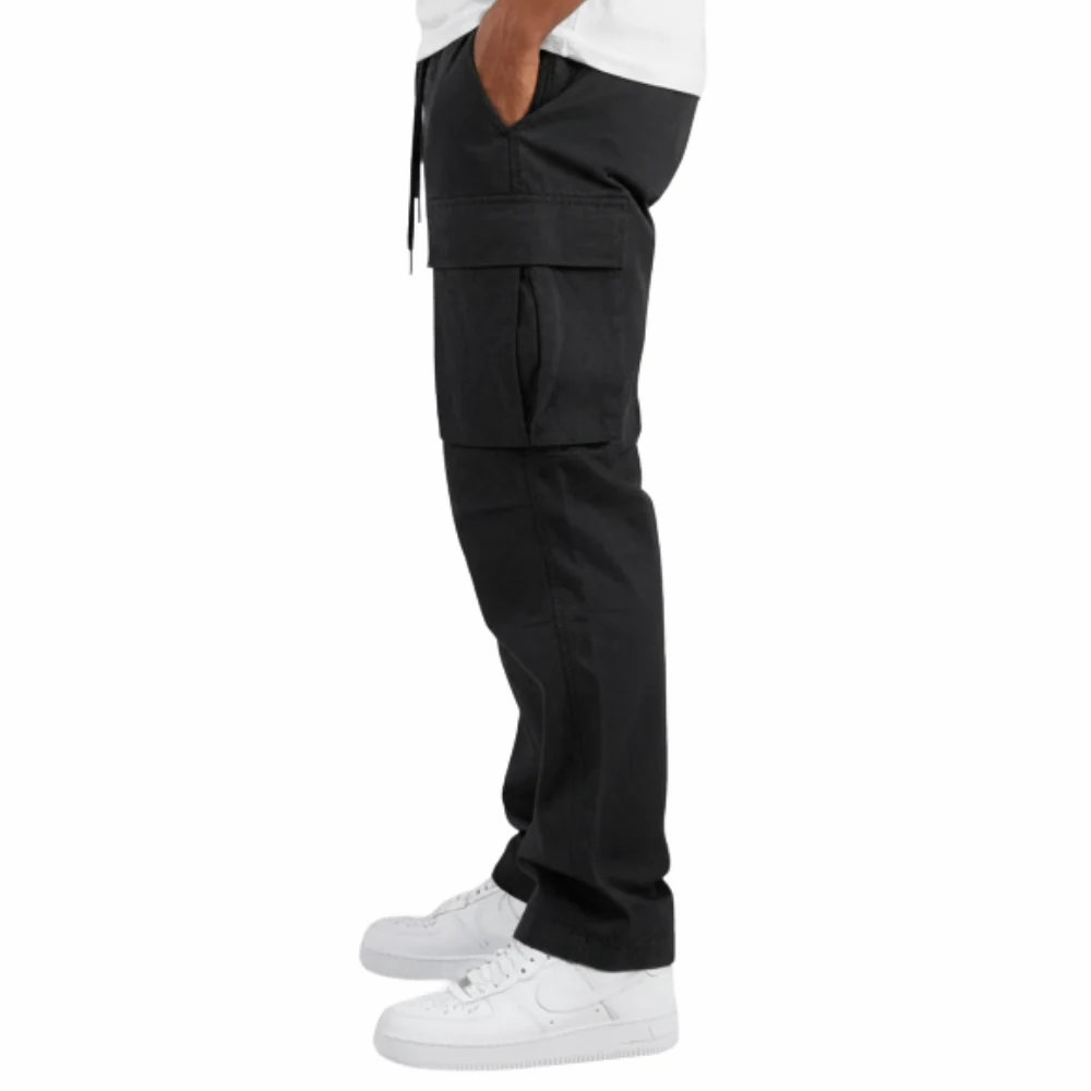 Men Dark Grey Cargo Pant, Cotton