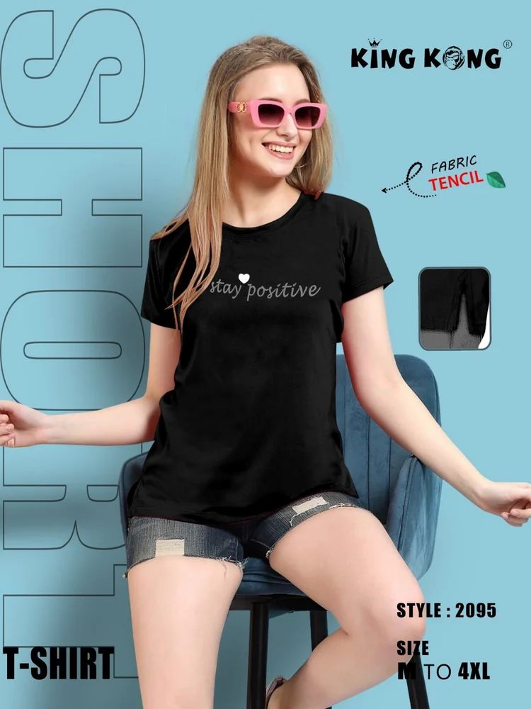 Printed Perfection: Oversized Tencel T-Shirt for Women (M to 4XL)