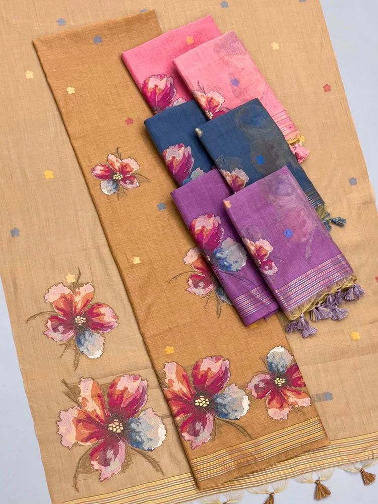 MUGA COTTON UNSTICHED SUIT