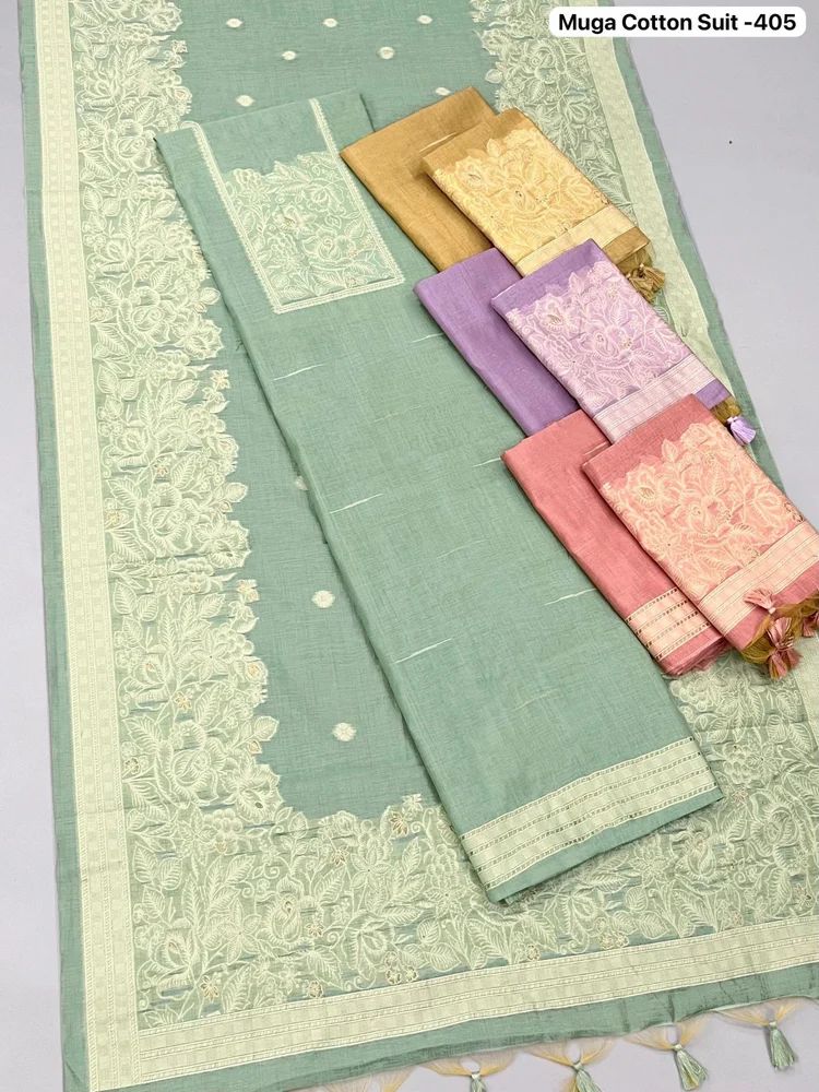 MUGA COTTON DRESS MATERIAL