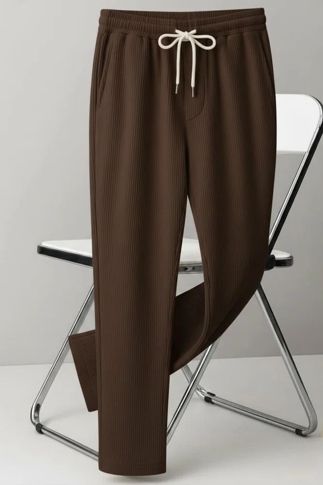 Brown Lycra Corduroy Pants