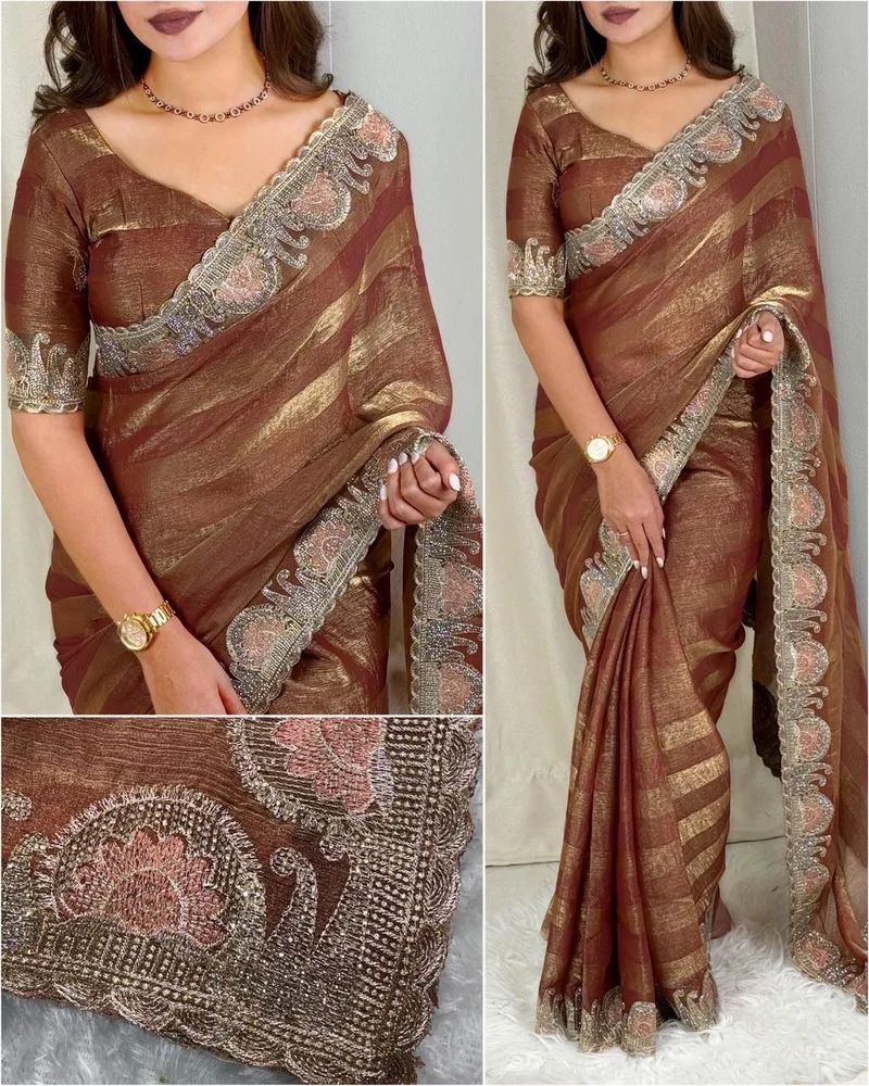 Fandy chiffon saree