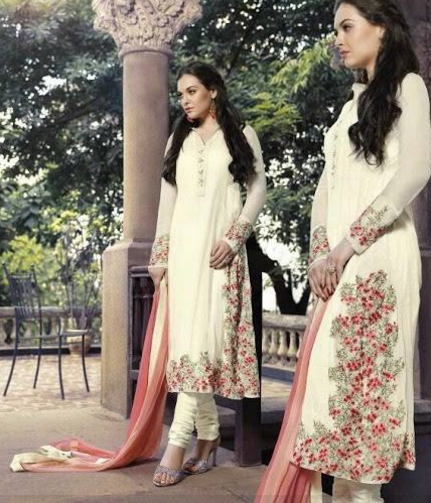 Pure Embroidered Chiffon Semi StitchedD No 04