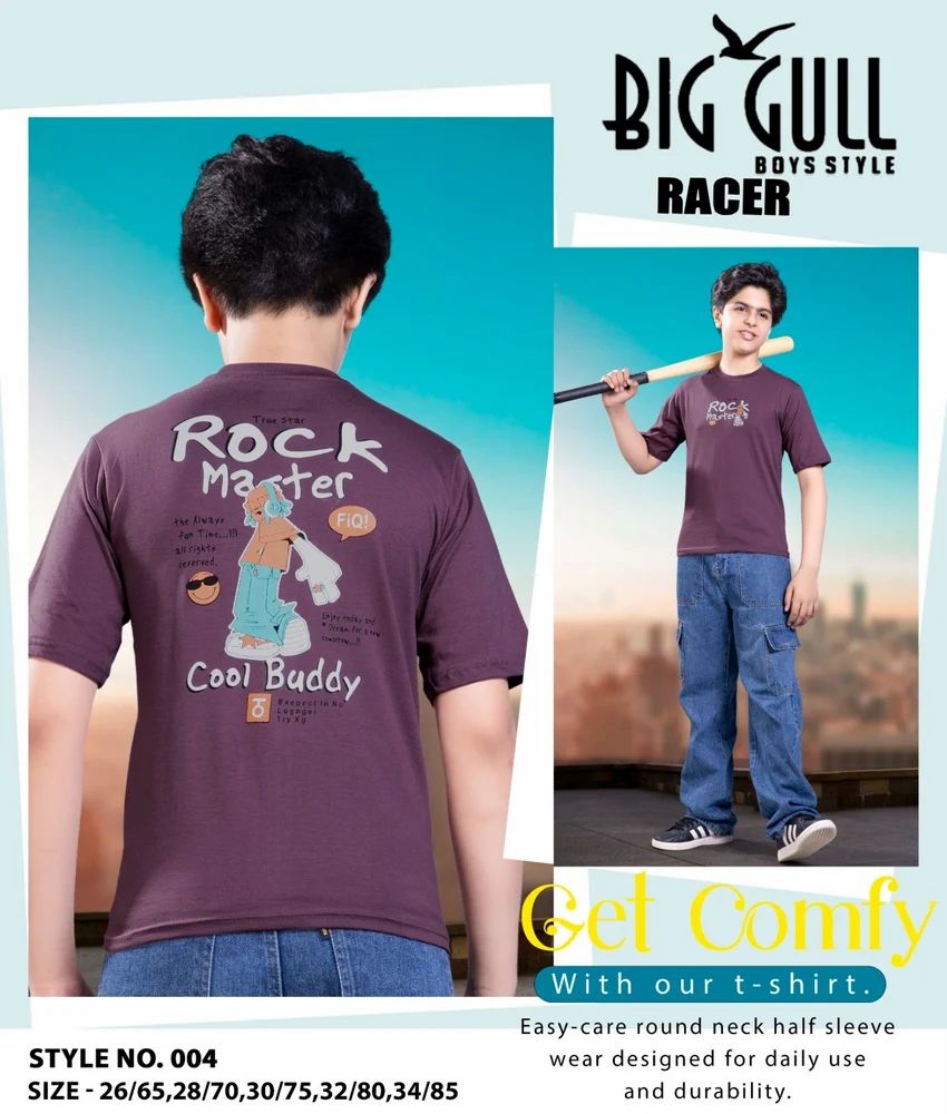 Big Gull Boys Printed Downshoulder