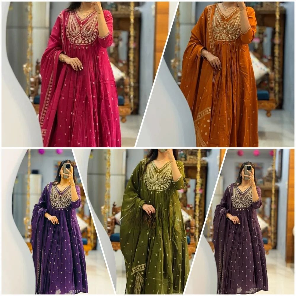 Cotton Kurti With Pant And Dupatta Set