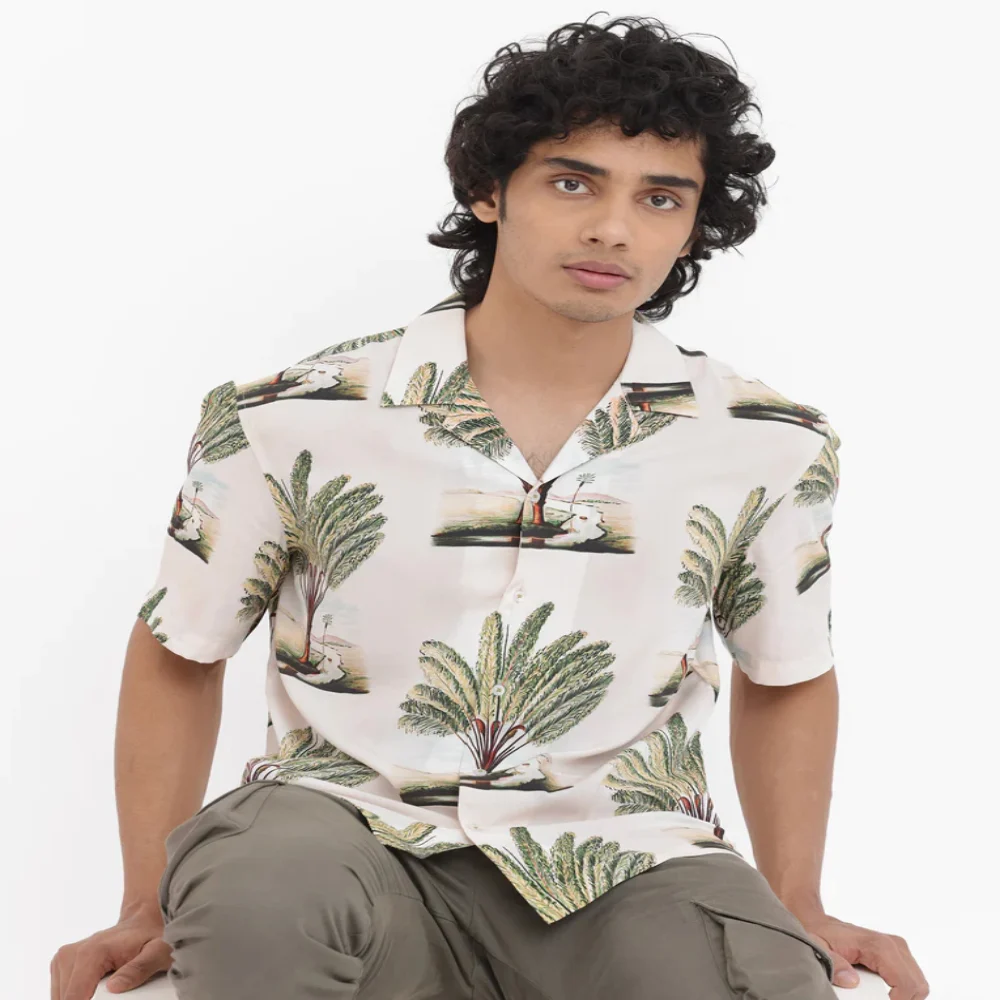 Oversized recon printed Shirt Men