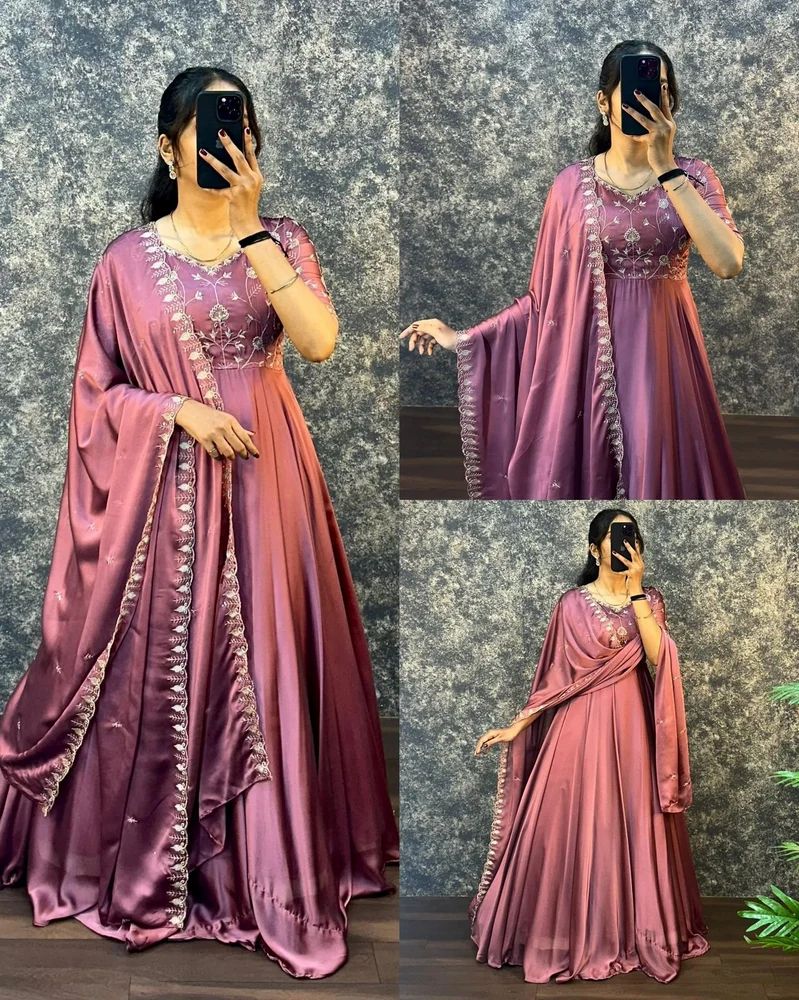 Designer Gown With Dupatta