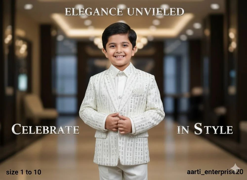 Kids Boy Designer Indo Western Pant Suit
