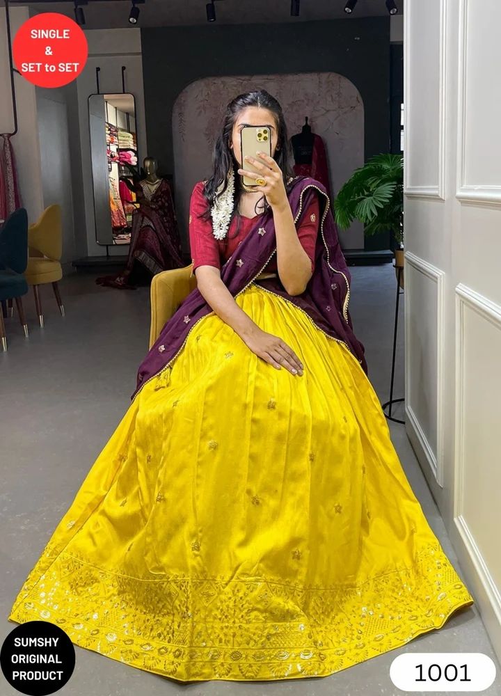 Yellow Party Wear Lehenga Choli Wholesale