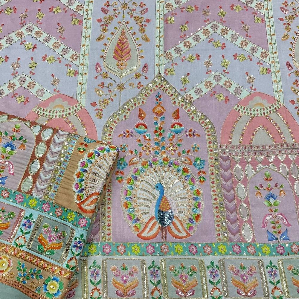 Designer Embroidery Lehenga Fabrics