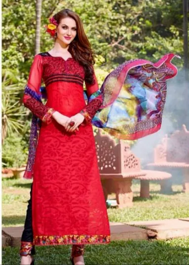 Cotton Lawn With Embroidery Suit D No 12