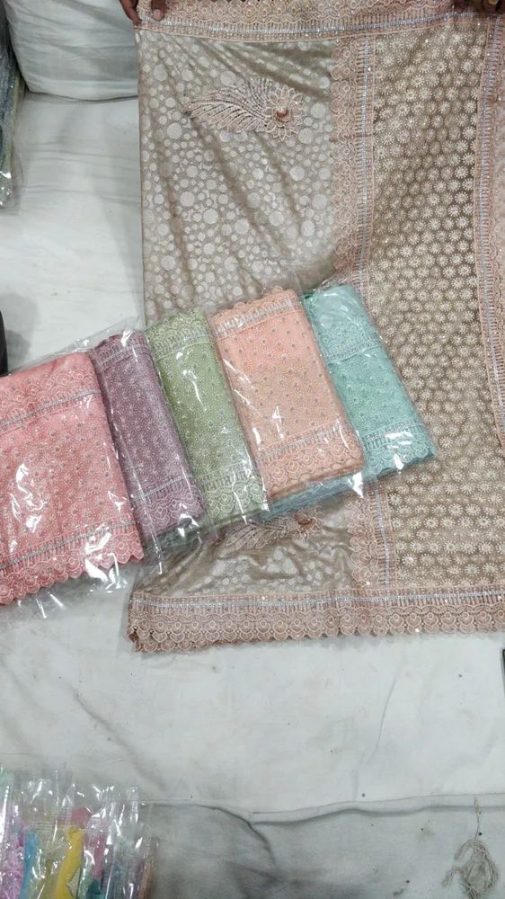 Rasal net all over fancy saree