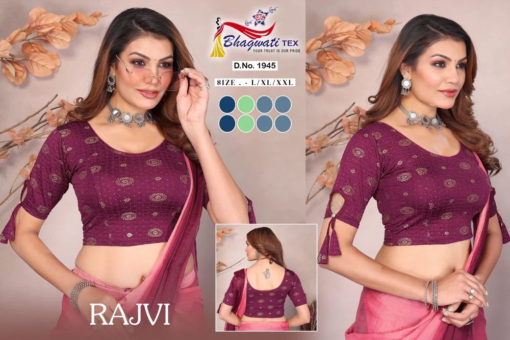 Lycra Red Fashion Blouse