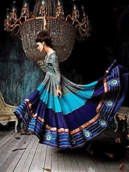 Net Semi Stitched Suit D No 9011