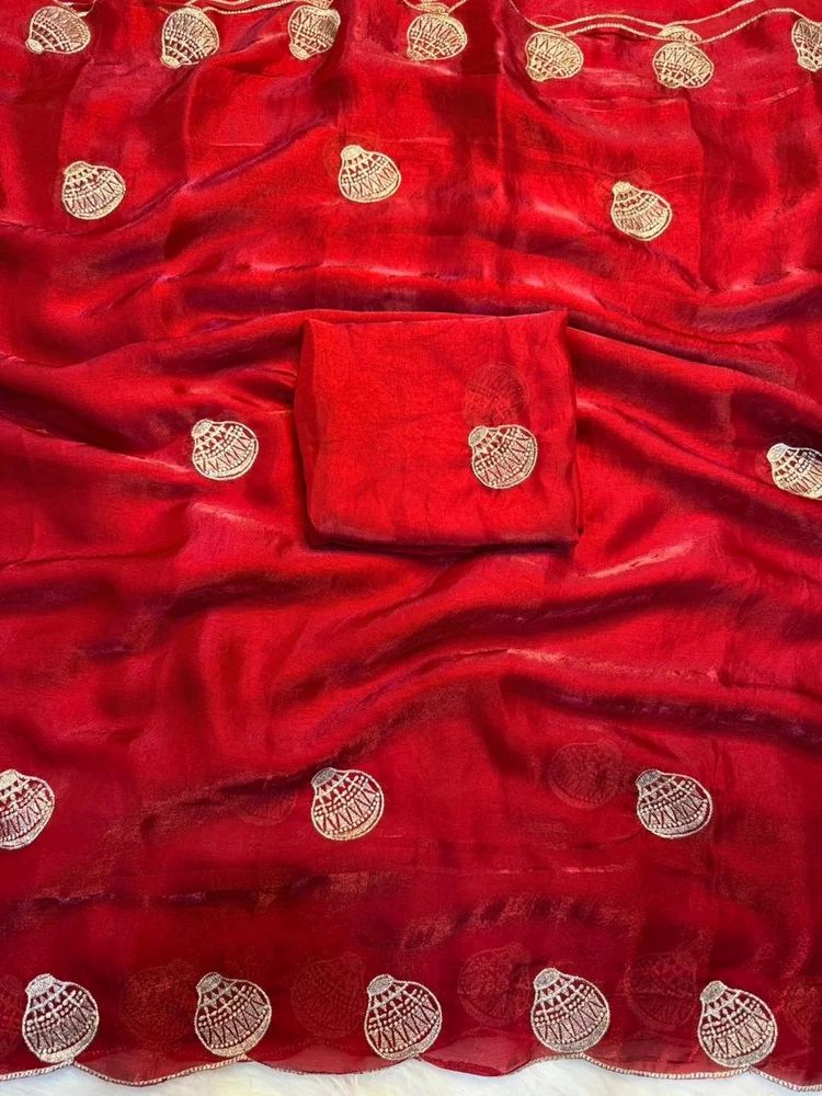 Sequence Embroidery Work Saree