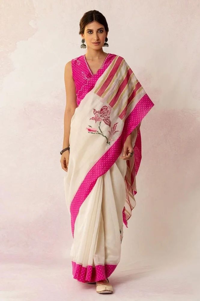 Digital Printed Linen Saree