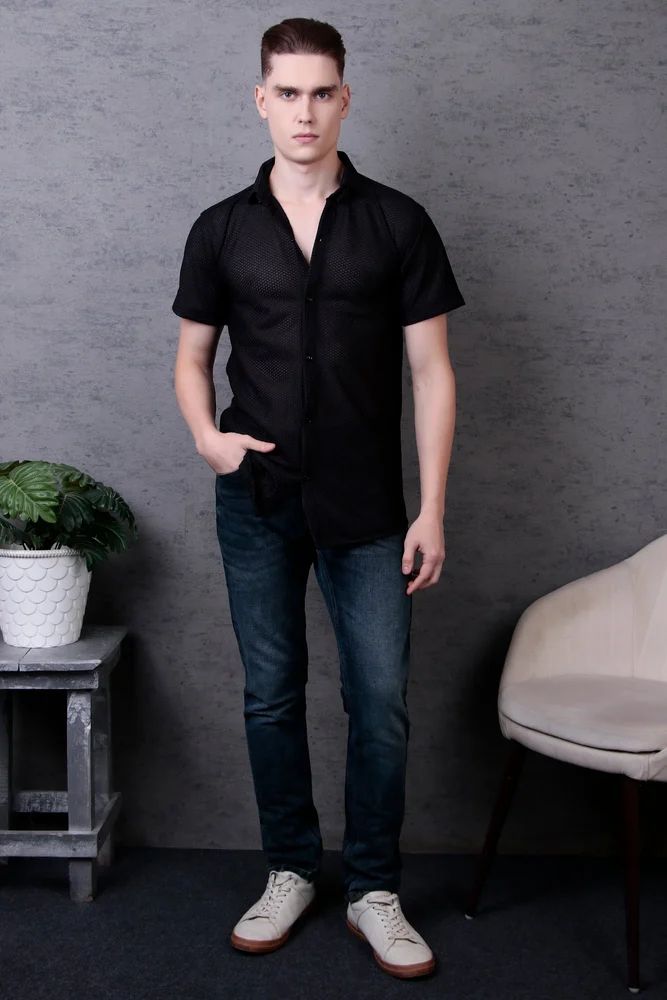 Mens Textured Shirt