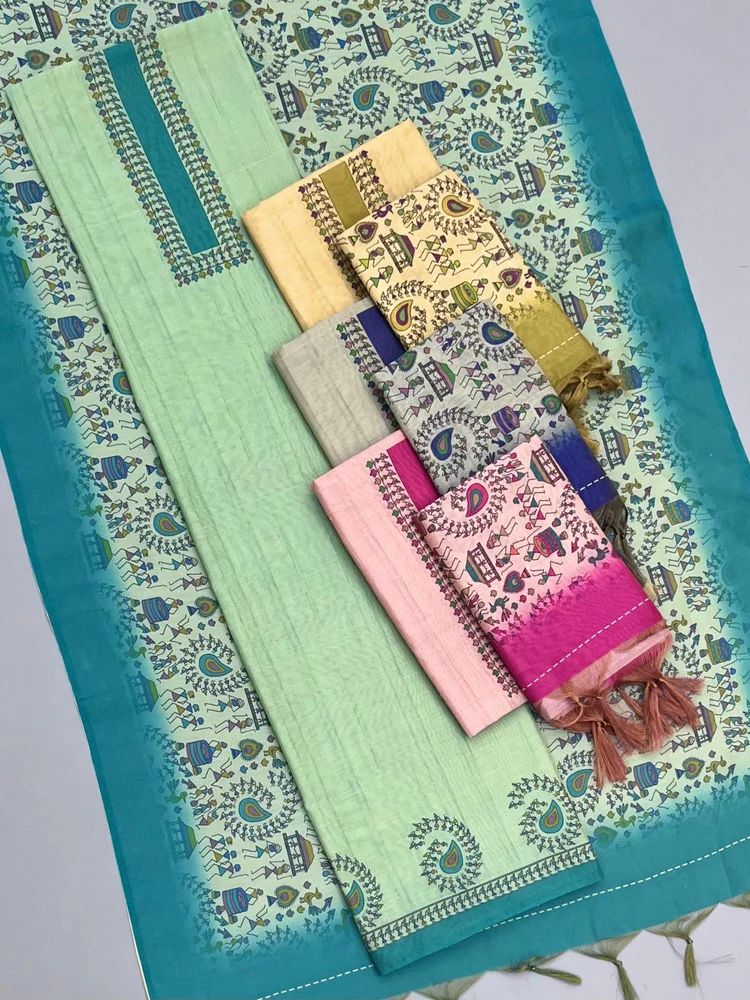 Vishnu Weaves  Tussar Silk Unstitched Suit