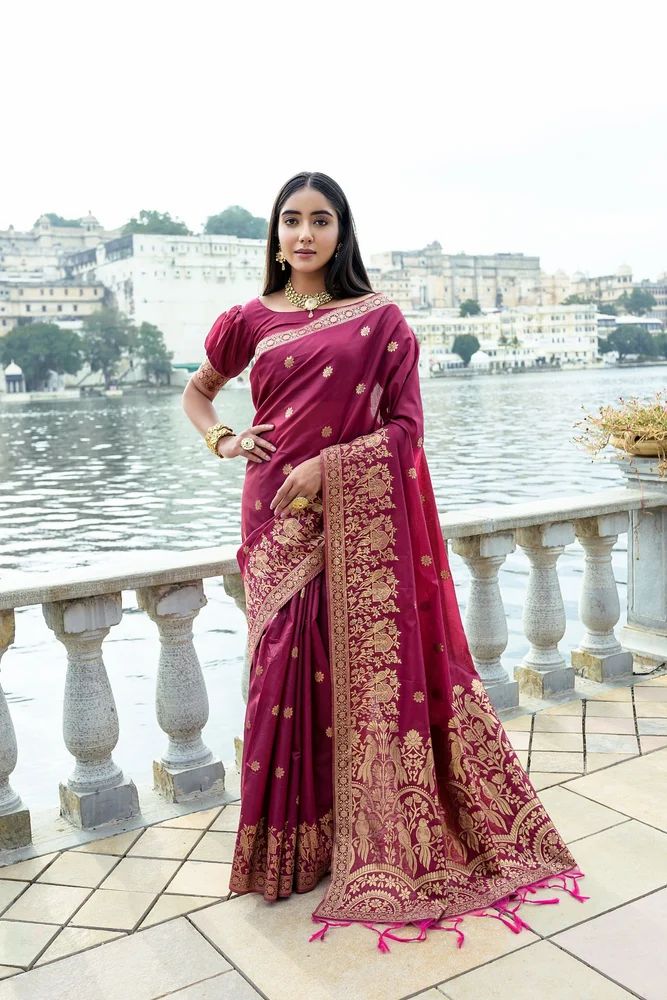 Tussar Casual Wear Traditional Kalamkari border Saree,